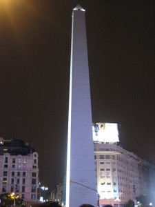 El famoso obelisco, testigo de todos los actos del bicentenario.
